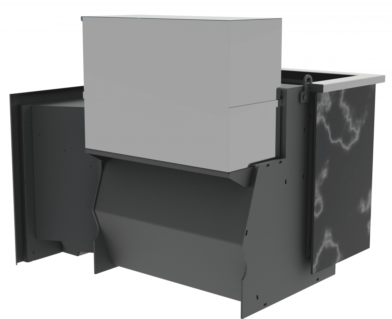 Банный камин 500, сталь+СВО фото в Уфе