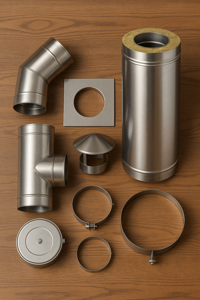 Пошаговая установка сэндвич-дымохода