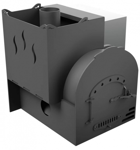 Печь Горыныч Мини, каменка с левой стороны, система воздушного отопления фото в Уфе