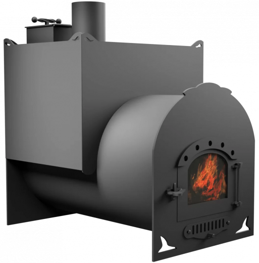 Печь Горыныч Мини, двойная каменка, малая дверь со стеклом фото в Уфе